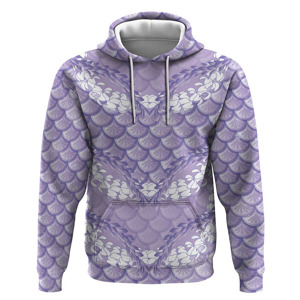 Lilac Mermaid Puakenikeni Maile Lei Hoodie LT01 Pullover Hoodie Purple - Polynesian Pride