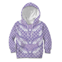 Lilac Mermaid Puakenikeni Maile Lei Kid Hoodie LT01 Hoodie Purple - Polynesian Pride
