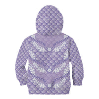 Lilac Mermaid Puakenikeni Maile Lei Kid Hoodie LT01 - Polynesian Pride