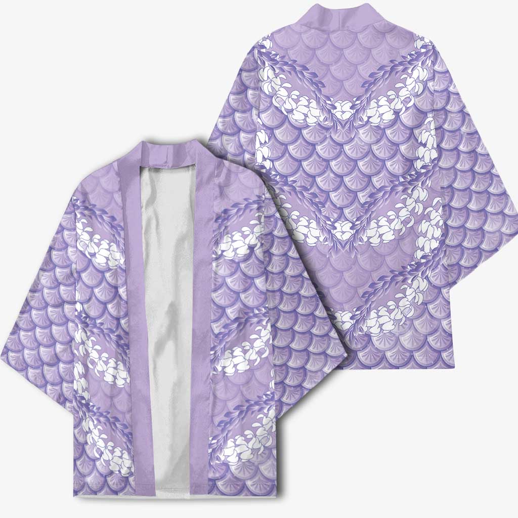 Lilac Mermaid Puakenikeni Maile Lei Kimono LT01 - Polynesian Pride