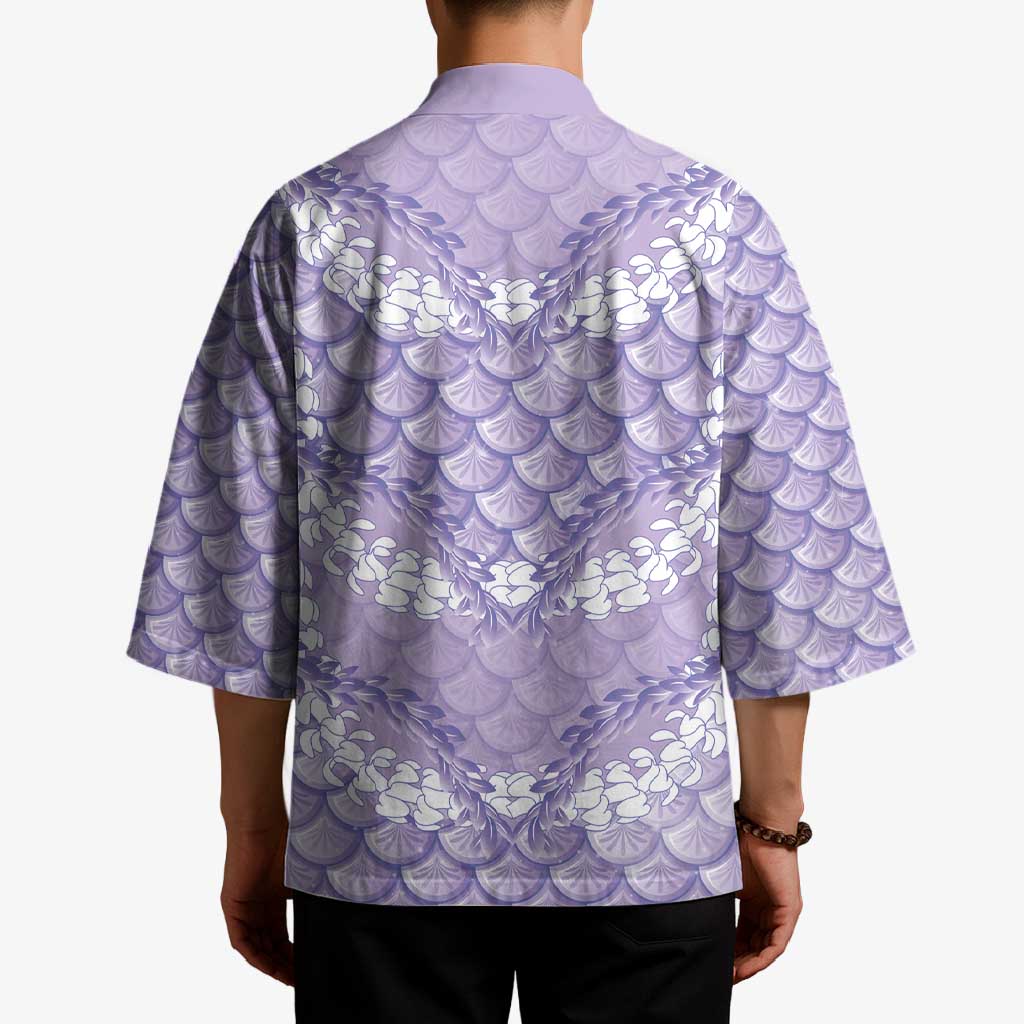 Lilac Mermaid Puakenikeni Maile Lei Kimono LT01 - Polynesian Pride
