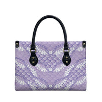 Lilac Mermaid Puakenikeni Maile Lei Leather Bag LT01 - Polynesian Pride