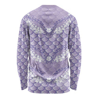 Lilac Mermaid Puakenikeni Maile Lei Long Sleeve Shirt LT01 - Polynesian Pride