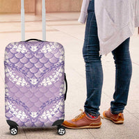 Lilac Mermaid Puakenikeni Maile Lei Luggage Cover LT01 Purple - Polynesian Pride