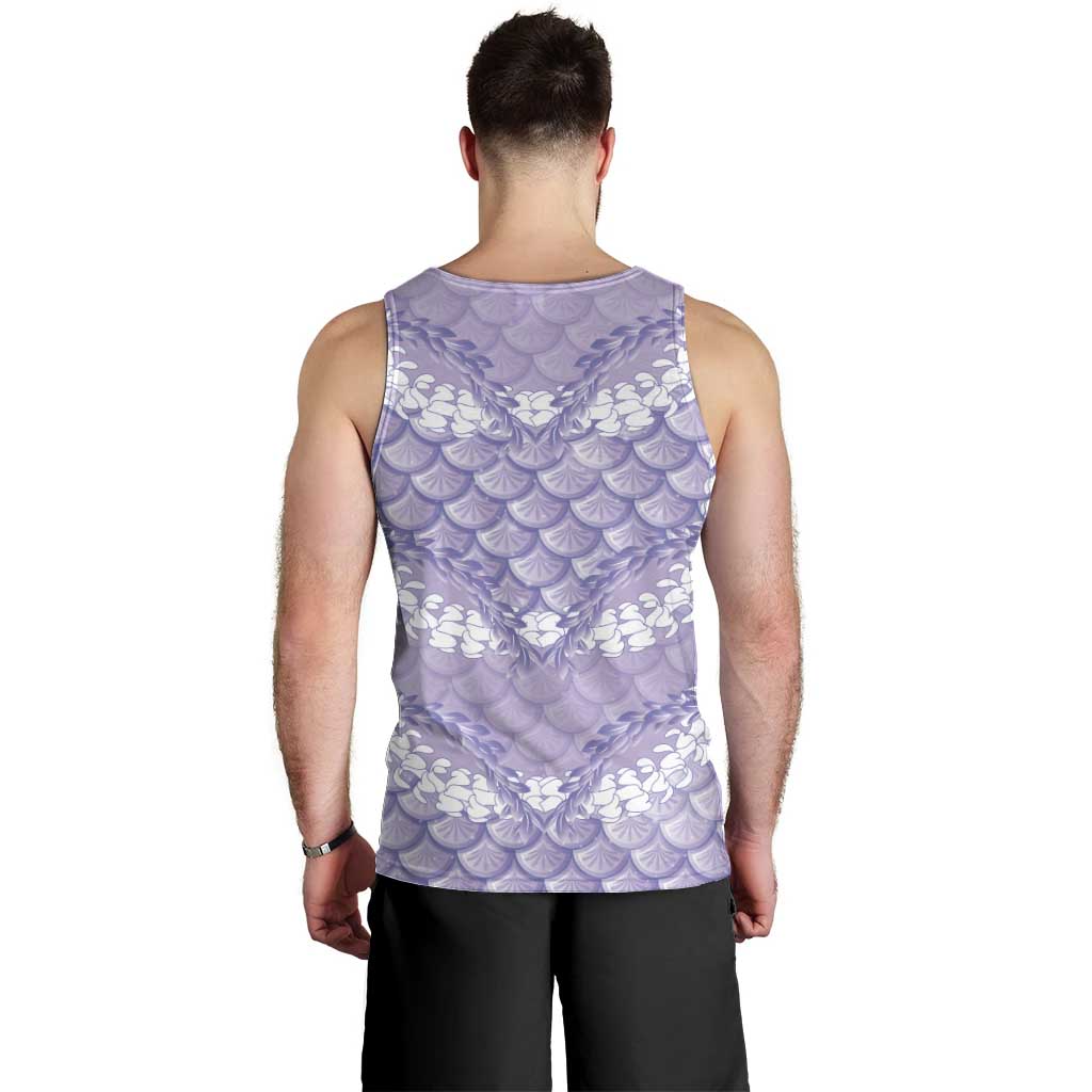 Lilac Mermaid Puakenikeni Maile Lei Men Tank Top LT01 - Polynesian Pride