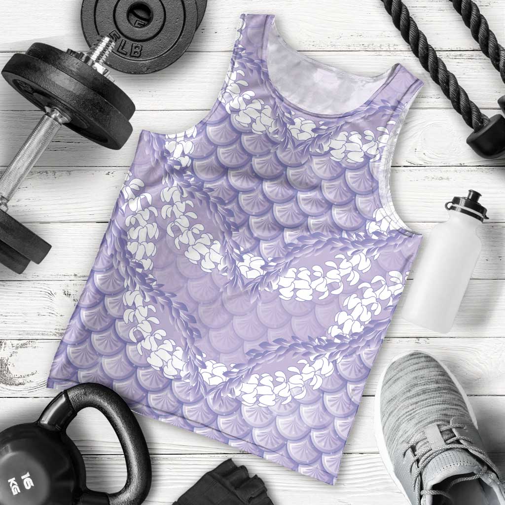 Lilac Mermaid Puakenikeni Maile Lei Men Tank Top LT01 - Polynesian Pride