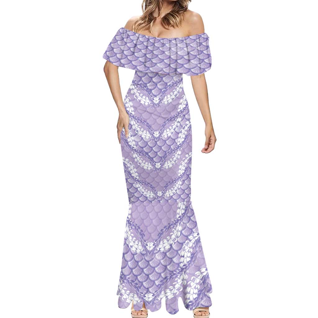 Lilac Mermaid Puakenikeni Maile Lei Mermaid Dress LT01 - Polynesian Pride