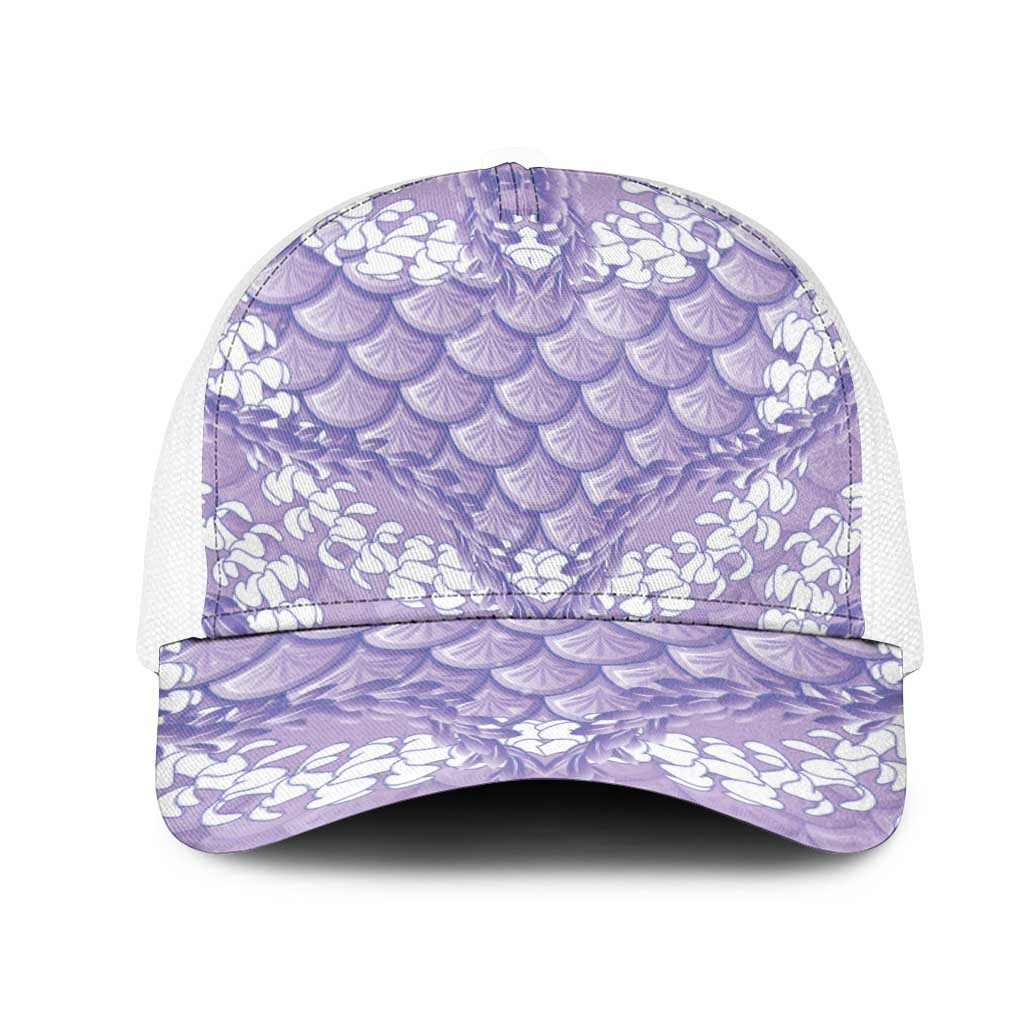 Lilac Mermaid Puakenikeni Maile Lei Mesh Trucker Cap