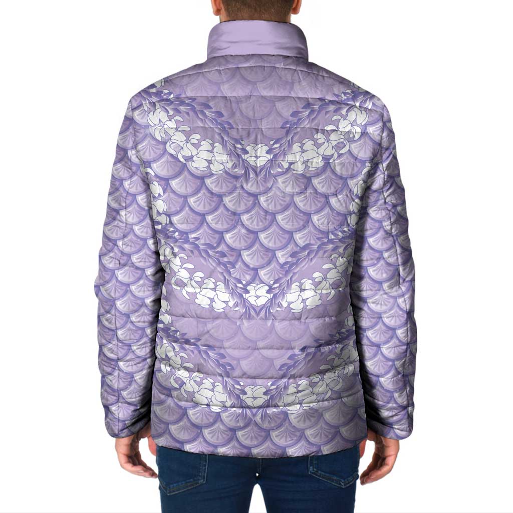Lilac Mermaid Puakenikeni Maile Lei Padded Jacket LT01 - Polynesian Pride