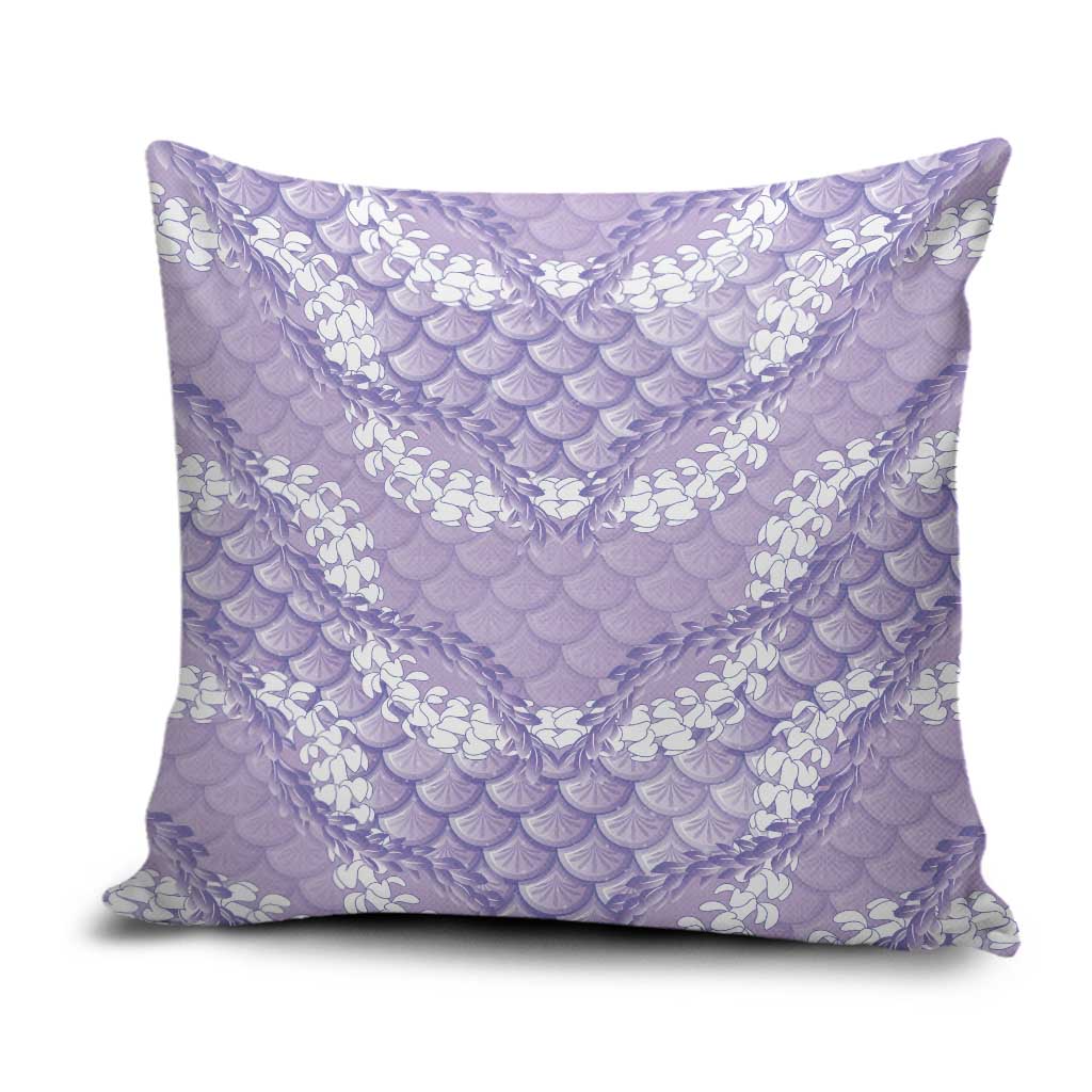 Lilac Mermaid Puakenikeni Maile Lei Pillow Cover LT01 Purple - Polynesian Pride