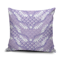 Lilac Mermaid Puakenikeni Maile Lei Pillow Cover LT01 Purple - Polynesian Pride