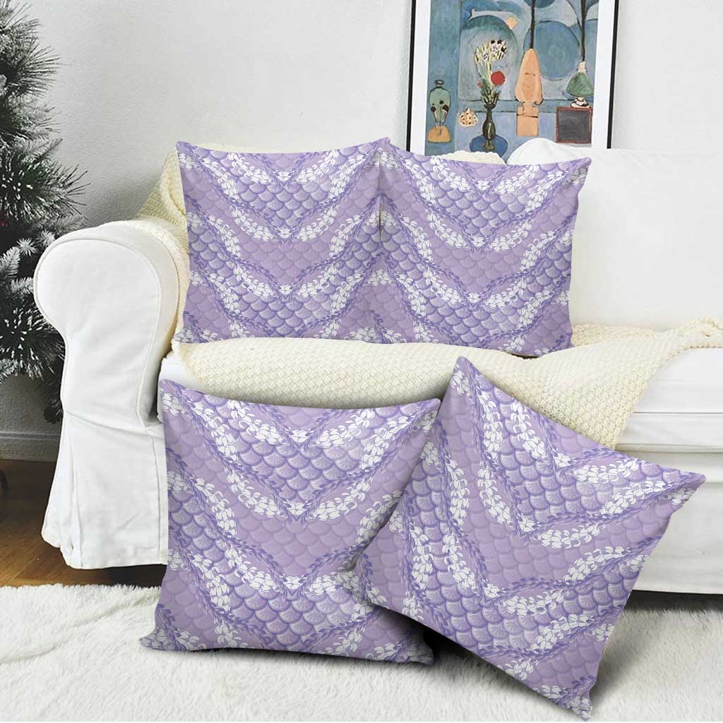 Lilac Mermaid Puakenikeni Maile Lei Pillow Cover LT01 - Polynesian Pride
