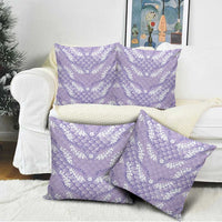 Lilac Mermaid Puakenikeni Maile Lei Pillow Cover LT01 - Polynesian Pride