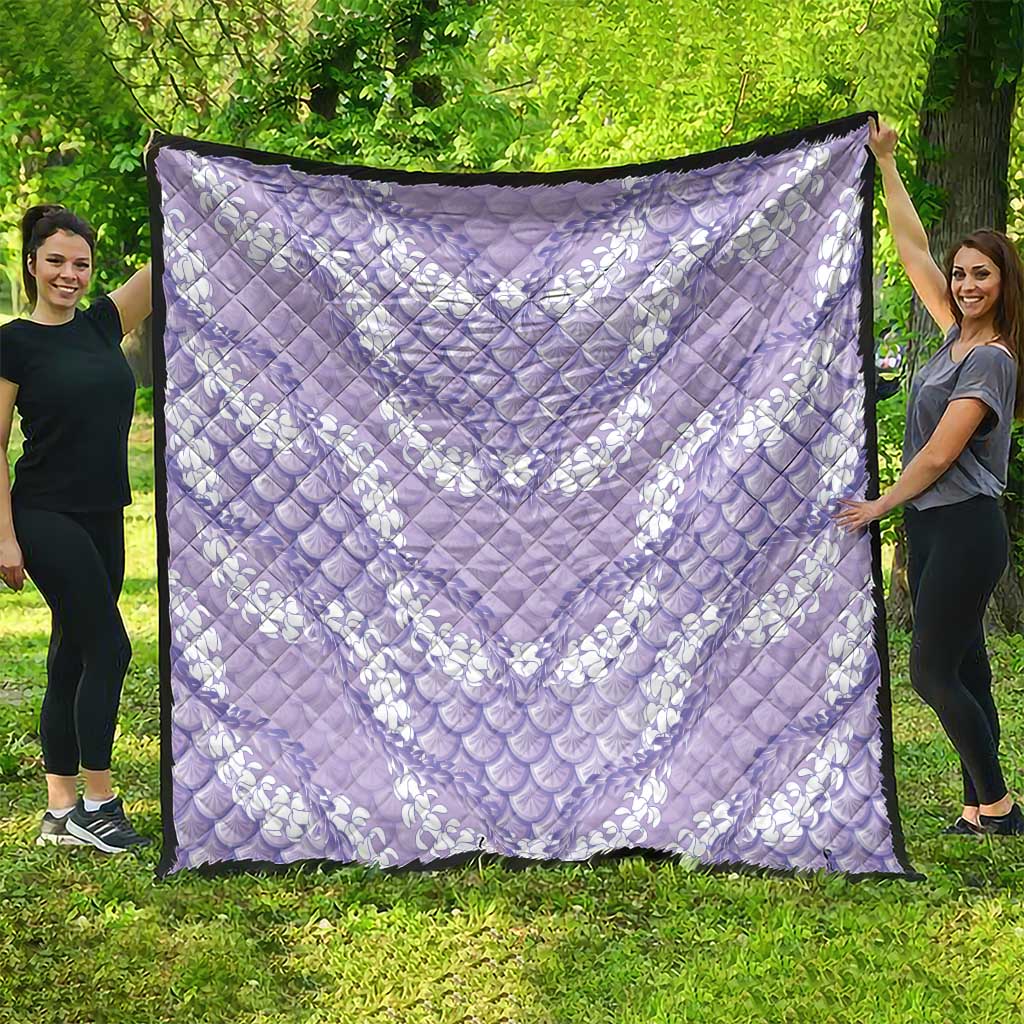 Lilac Mermaid Puakenikeni Maile Lei Quilt LT01 - Polynesian Pride