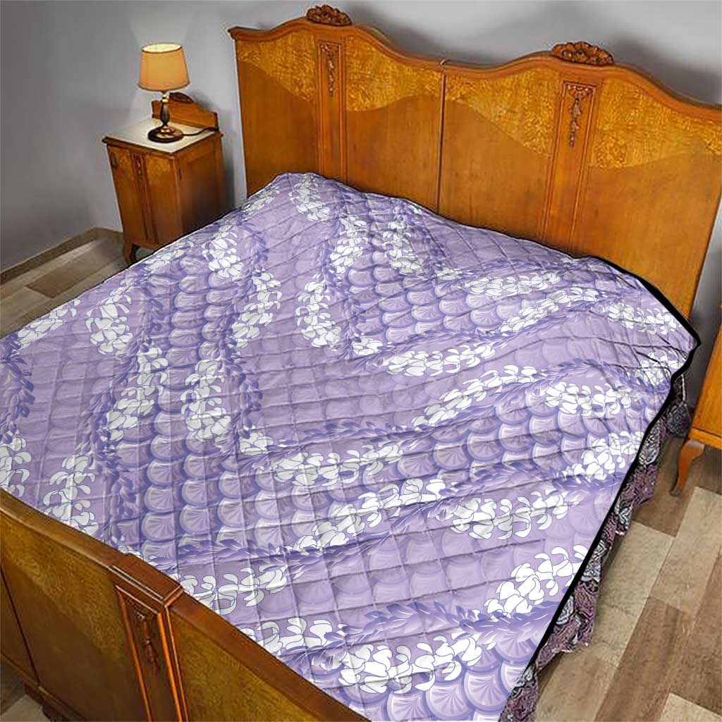 Lilac Mermaid Puakenikeni Maile Lei Quilt LT01 - Polynesian Pride