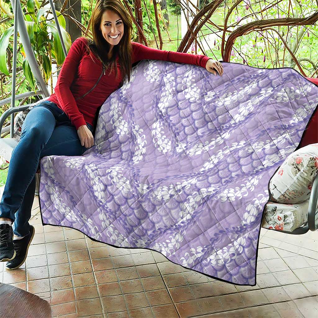 Lilac Mermaid Puakenikeni Maile Lei Quilt LT01 - Polynesian Pride