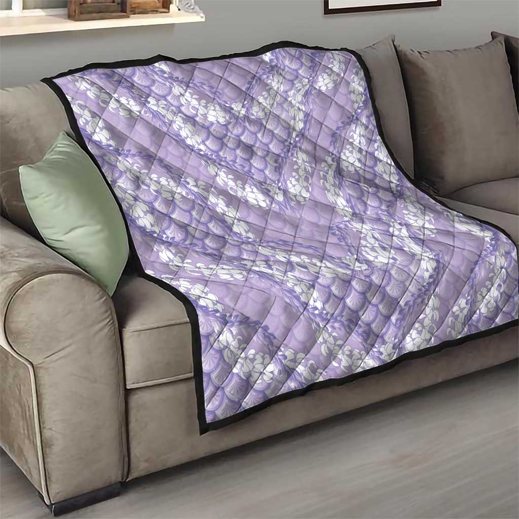 Lilac Mermaid Puakenikeni Maile Lei Quilt LT01 - Polynesian Pride