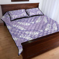 Lilac Mermaid Puakenikeni Maile Lei Quilt Bed Set LT01 - Polynesian Pride