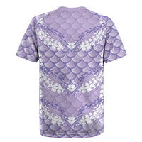 Lilac Mermaid Puakenikeni Maile Lei Rugby Jersey LT01 - Polynesian Pride