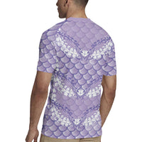Lilac Mermaid Puakenikeni Maile Lei Rugby Jersey LT01 - Polynesian Pride