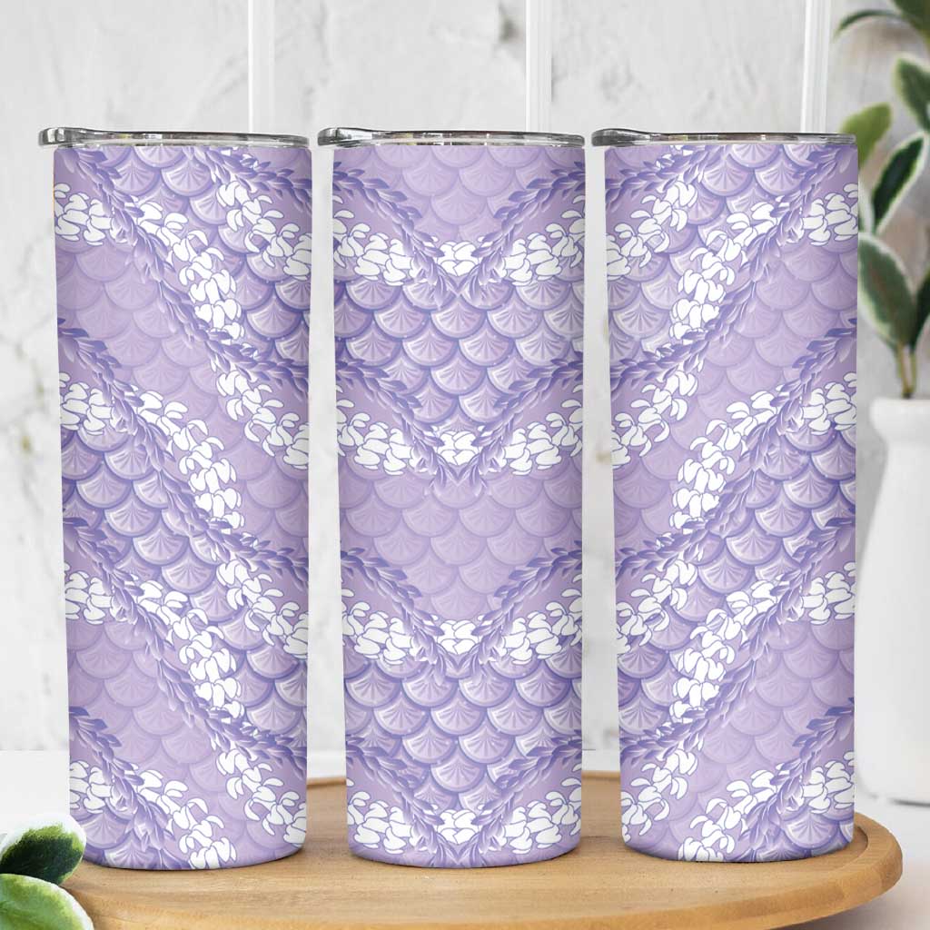 Lilac Mermaid Puakenikeni Maile Lei Skinny Tumbler