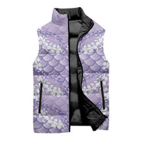 Lilac Mermaid Puakenikeni Maile Lei Sleeveless Puffer Jacket LT01 - Polynesian Pride