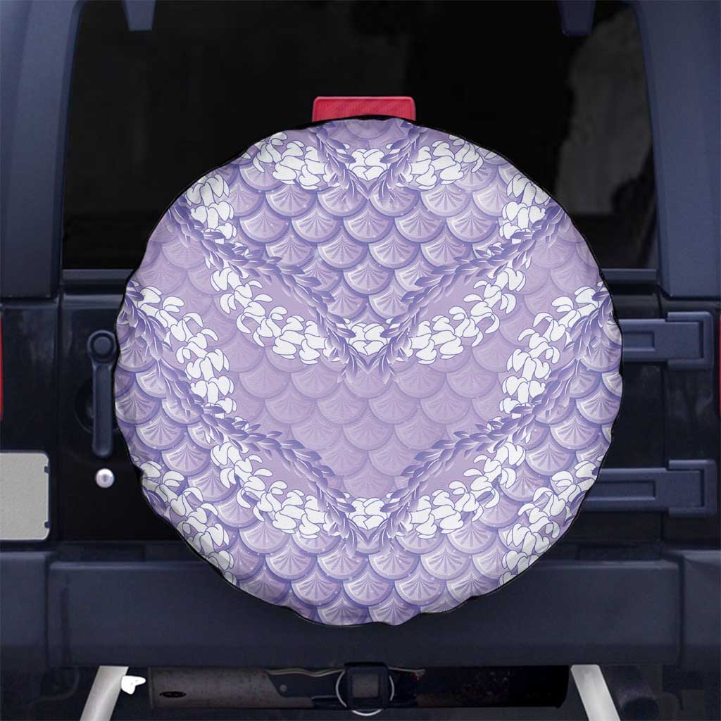 Lilac Mermaid Puakenikeni Maile Lei Spare Tire Cover LT01 No hole Purple - Polynesian Pride