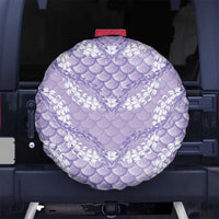 Lilac Mermaid Puakenikeni Maile Lei Spare Tire Cover LT01 No hole Purple - Polynesian Pride