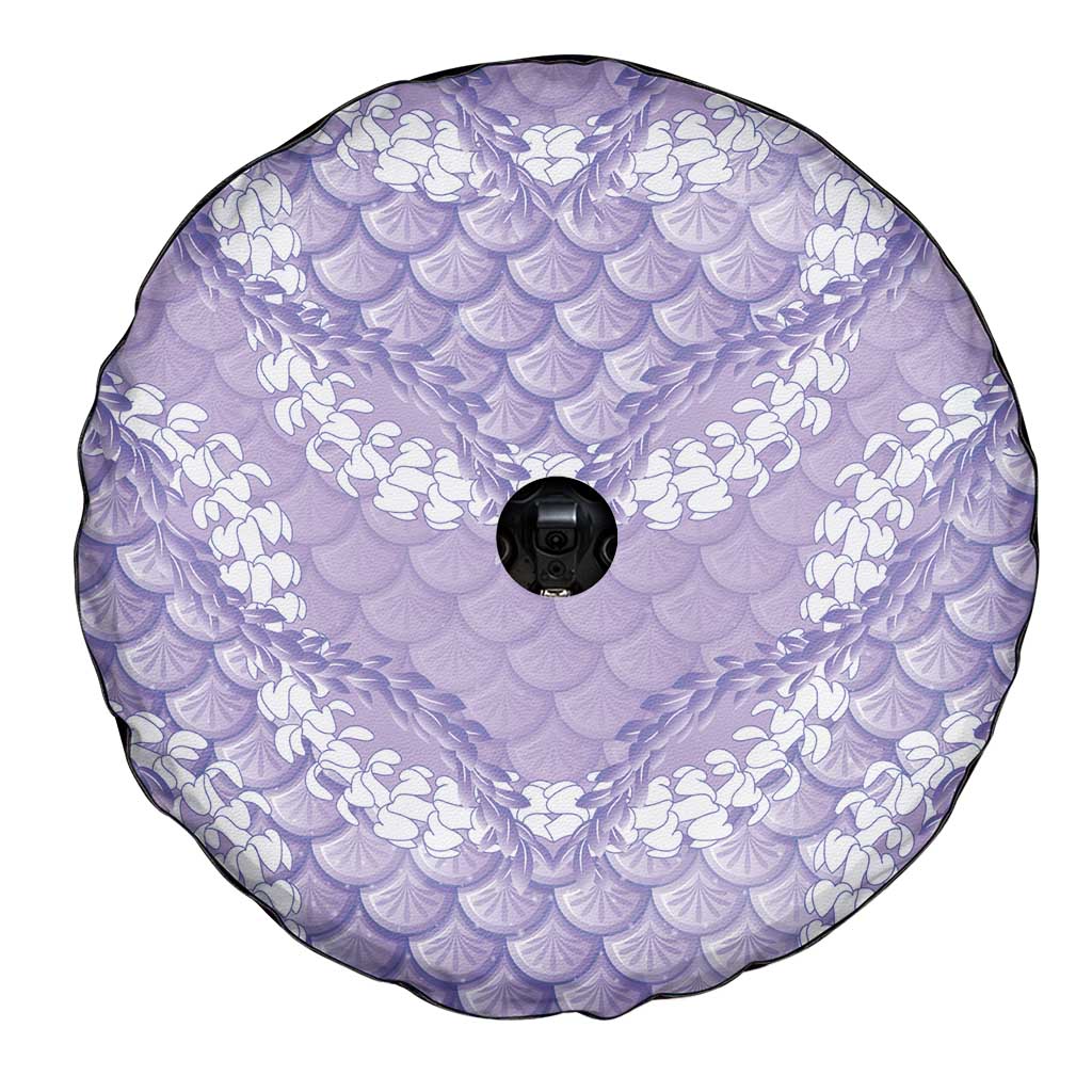 Lilac Mermaid Puakenikeni Maile Lei Spare Tire Cover LT01 - Polynesian Pride