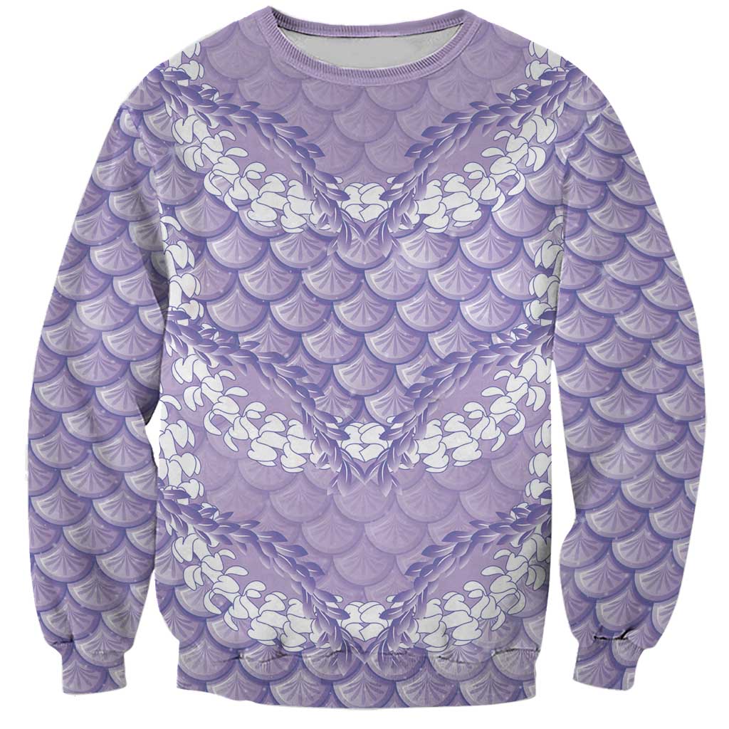 Lilac Mermaid Puakenikeni Maile Lei Sweatshirt LT01 Unisex Purple - Polynesian Pride