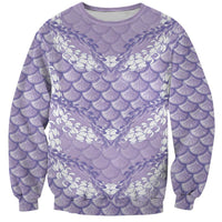 Lilac Mermaid Puakenikeni Maile Lei Sweatshirt LT01 Unisex Purple - Polynesian Pride