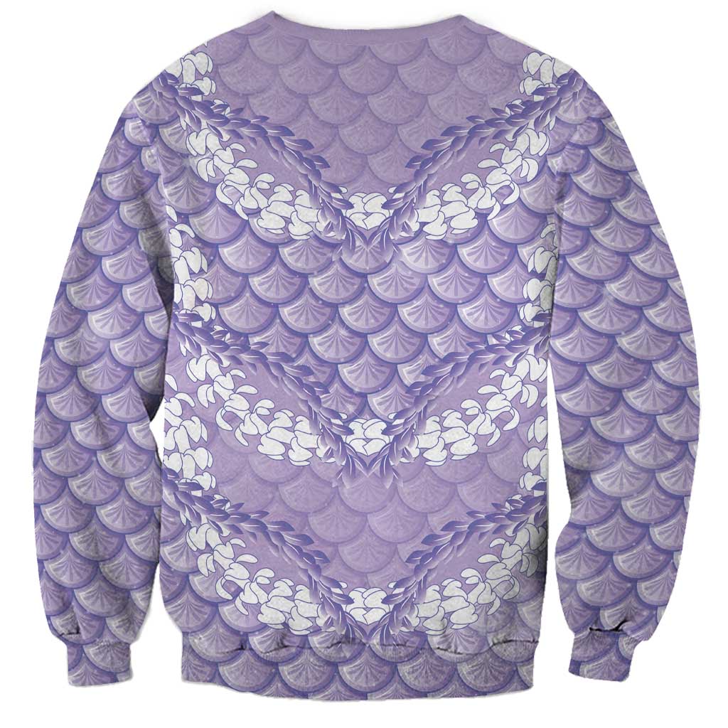 Lilac Mermaid Puakenikeni Maile Lei Sweatshirt LT01 - Polynesian Pride