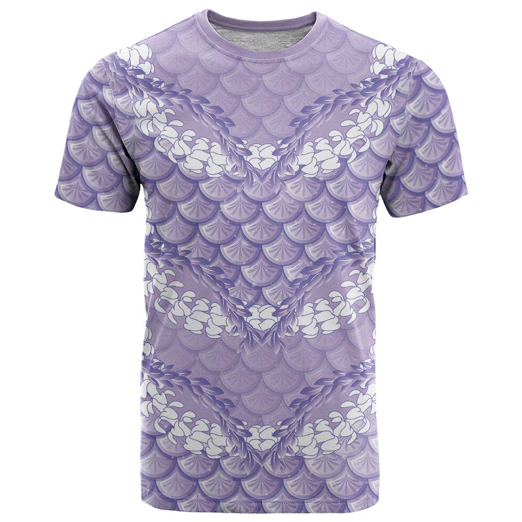 Lilac Mermaid Puakenikeni Maile Lei T Shirt LT01 Purple - Polynesian Pride