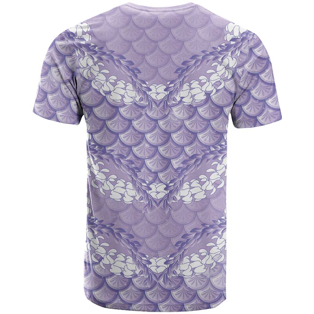 Lilac Mermaid Puakenikeni Maile Lei T Shirt LT01 - Polynesian Pride