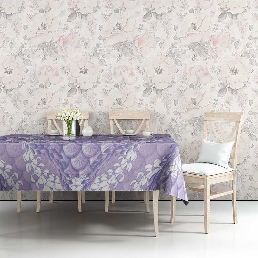 Lilac Mermaid Puakenikeni Maile Lei Tablecloth LT01 - Polynesian Pride
