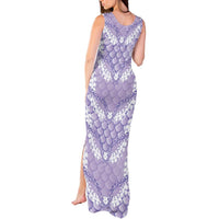 Lilac Mermaid Puakenikeni Maile Lei Tank Maxi Dress LT01 - Polynesian Pride