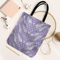 Lilac Mermaid Puakenikeni Maile Lei Tote Bag
