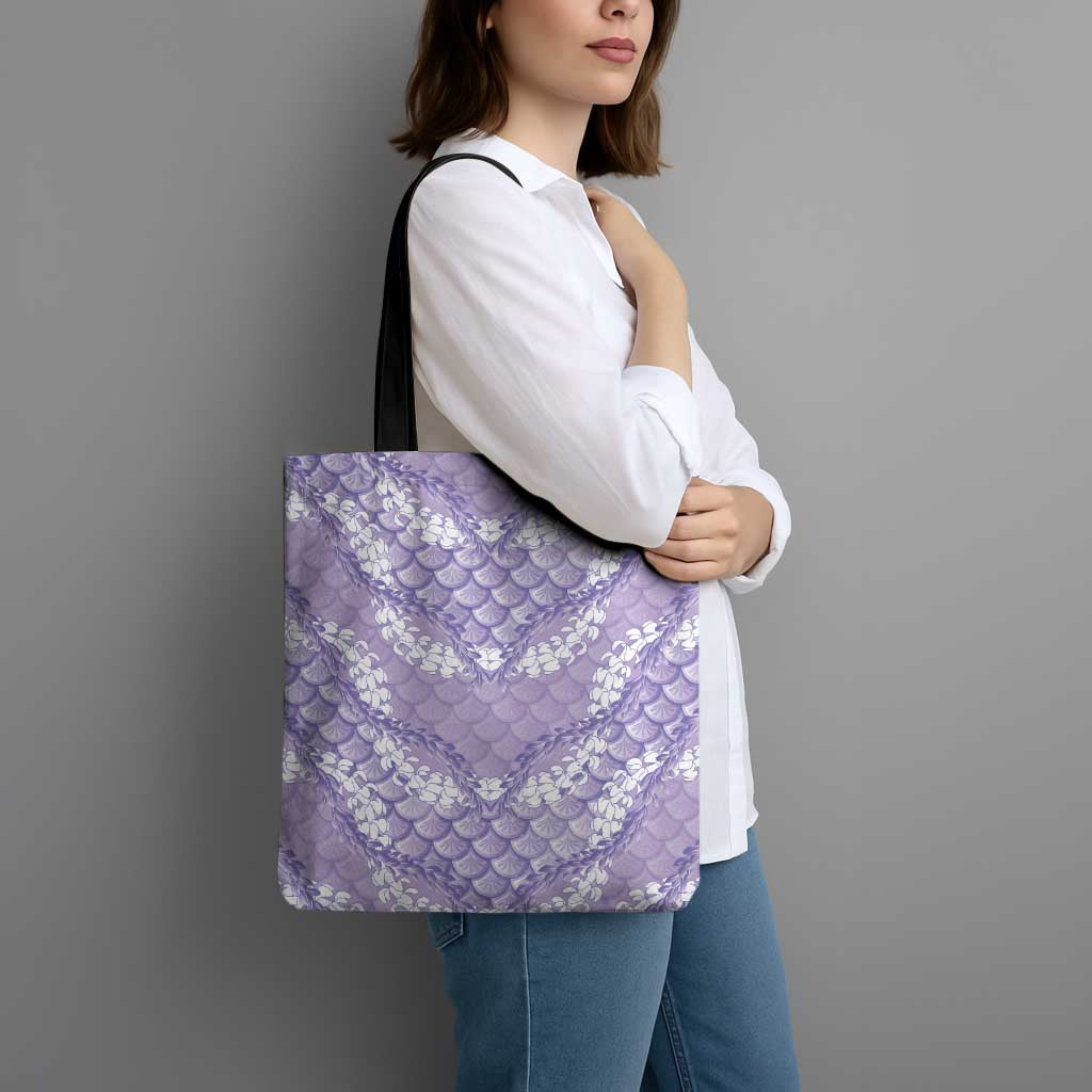 Lilac Mermaid Puakenikeni Maile Lei Tote Bag