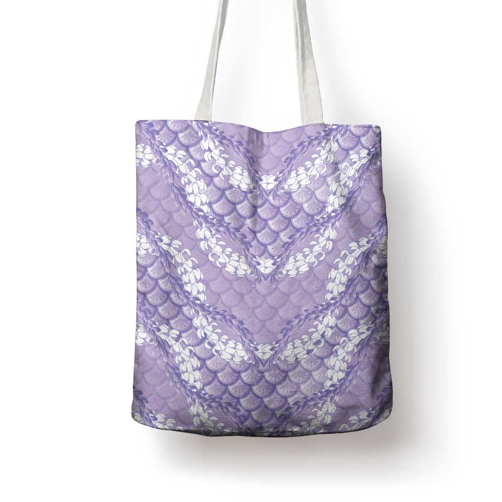 Lilac Mermaid Puakenikeni Maile Lei Tote Bag