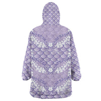Lilac Mermaid Puakenikeni Maile Lei Wearable Blanket Hoodie LT01 - Polynesian Pride