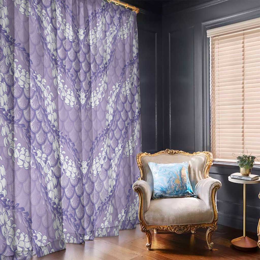 Lilac Mermaid Puakenikeni Maile Lei Window Curtain LT01 - Polynesian Pride