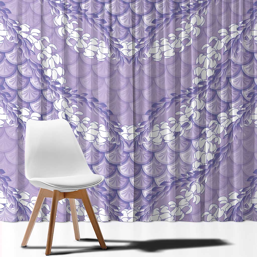 Lilac Mermaid Puakenikeni Maile Lei Window Curtain LT01 - Polynesian Pride