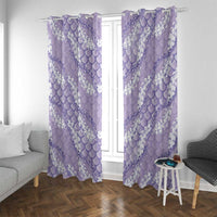 Lilac Mermaid Puakenikeni Maile Lei Window Curtain LT01 With Grommets Purple - Polynesian Pride