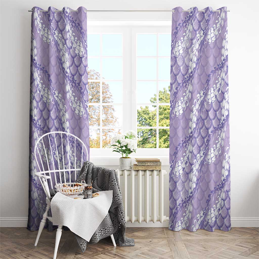 Lilac Mermaid Puakenikeni Maile Lei Window Curtain LT01 - Polynesian Pride