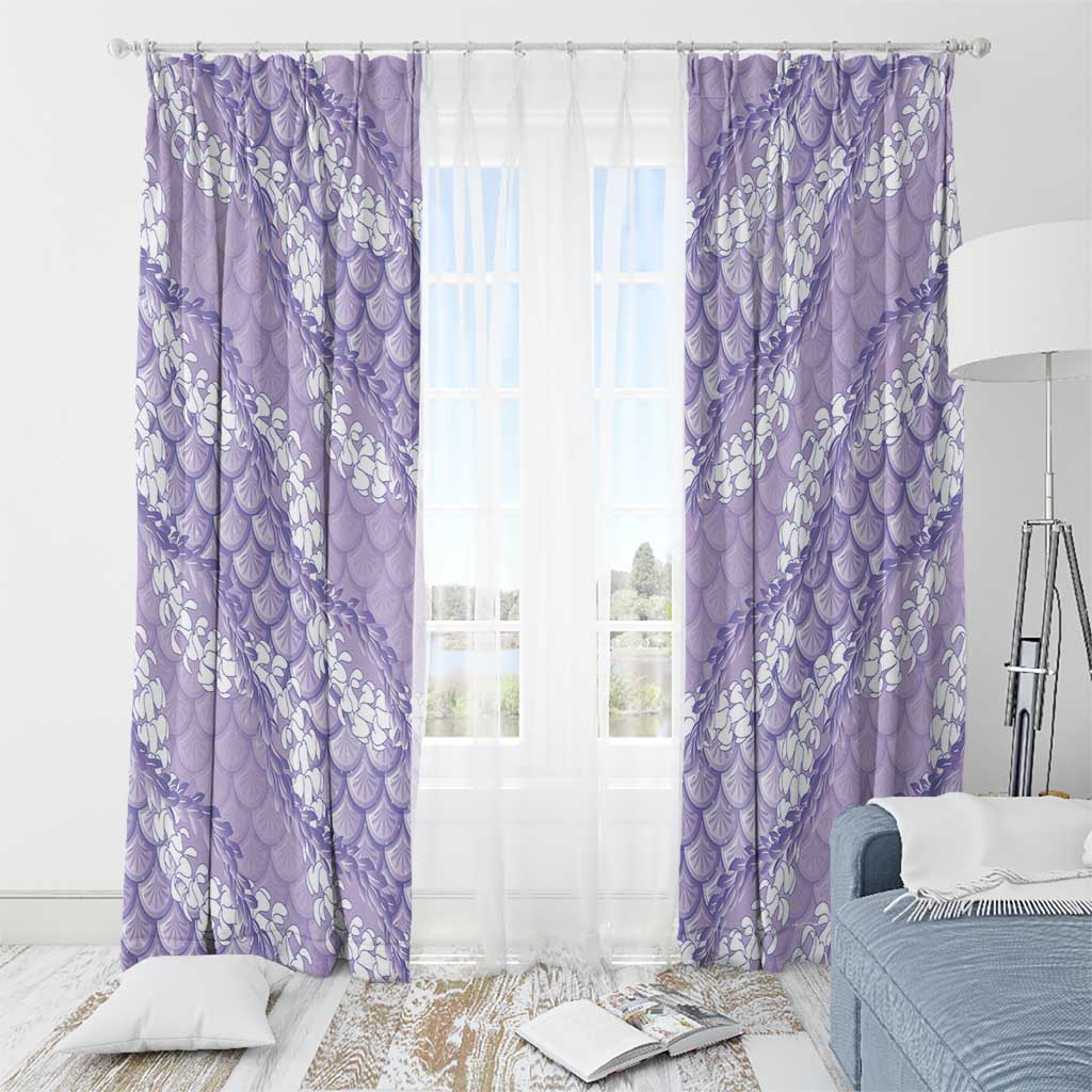 Lilac Mermaid Puakenikeni Maile Lei Window Curtain LT01 - Polynesian Pride