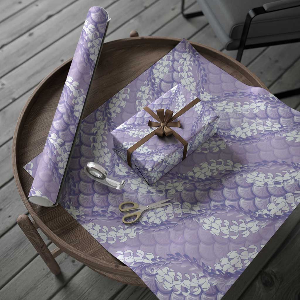 Lilac Mermaid Puakenikeni Maile Lei Wrapping Paper LT01 - Polynesian Pride