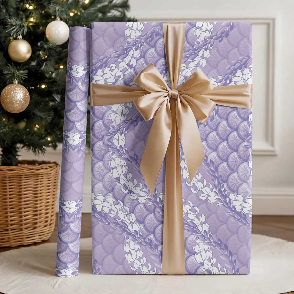 Lilac Mermaid Puakenikeni Maile Lei Wrapping Paper LT01 - Polynesian Pride