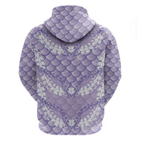 Lilac Mermaid Puakenikeni Maile Lei Zip Hoodie LT01 - Polynesian Pride