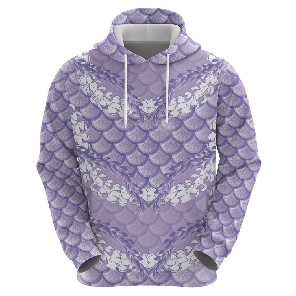 Lilac Mermaid Puakenikeni Maile Lei Zip Hoodie LT01 - Polynesian Pride