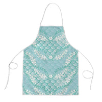 Light Turquoise Mermaid Puakenikeni Maile Lei Apron LT01 Turquoise - Polynesian Pride